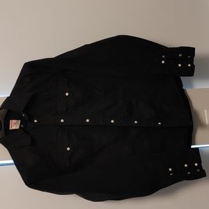 True Religion casual button up shirt. Size L. Blac
